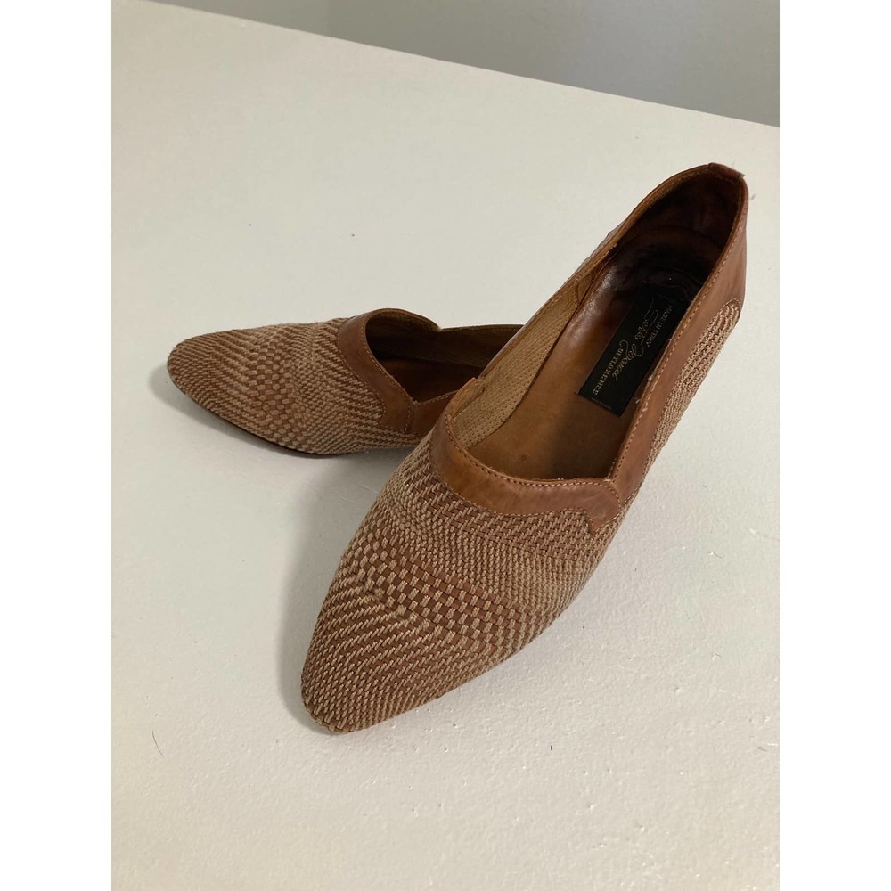 SESTO MEUCCI VINTAGE Size 6.5 Knit Loafers Light Brown